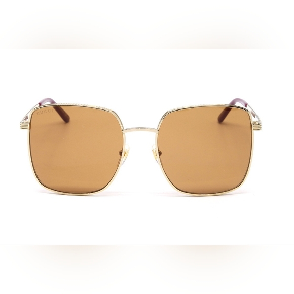 NEW GUCCI SQUARE SUNGLASSES GG0802S 002 GUCCI UNISEX EYEWEAR - Picture 3 of 11